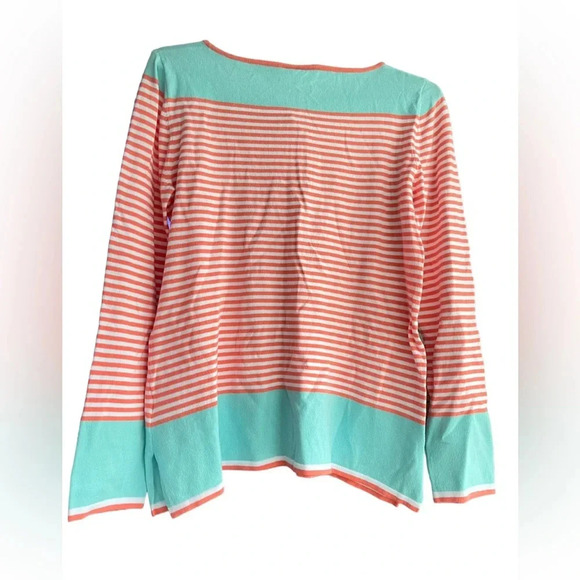 SAIL TO SABLE Pullover Sweater Round Neck Long Sleeves Striped Blouse Size XS - Picture 2 of 5